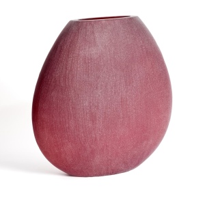 Vaza rosu burgund din sticla 44 cm Rovena Kave Home