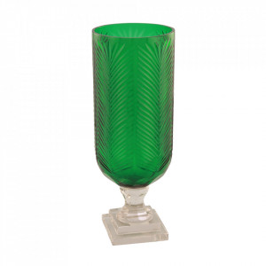 Vaza verde din sticla 26 cm Hurricane Van Roon Living