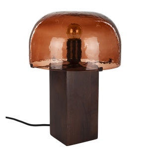 Veioza din lemn maro inchis 36 cm Mavery Dutchbone