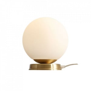 Veioza maro alama/alba din sticla 23 cm Ball M Quiet Object