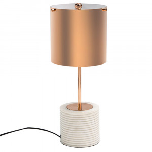 Veioza maro cupru/alba din marmura 51 cm Zony Thai Natura