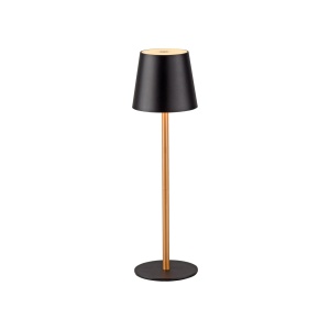 Veioza neagra/aurie din metal 37 cm Euria Zuma Line