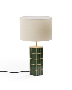 Veioza verde/bej din ceramica 62 cm Rue Kave Home