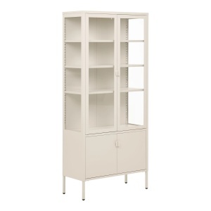 Vitrina din metal alb antic 180 cm Brisbane House Nordic