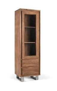 Vitrina maro din lemn 190 cm Stall Giner y Colomer