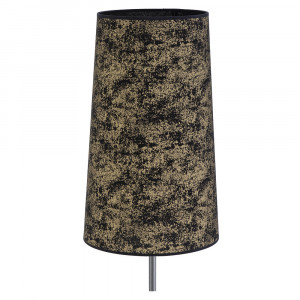 Abajur auriu/negru din textil Asten Hight Thai Natura