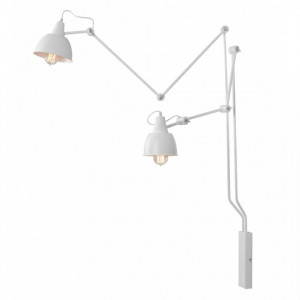 Aplica alba din metal cu 2 becuri Aida Quiet Object
