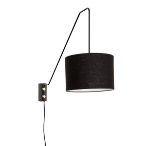 Aplica neagra din metal Jex Kave Home