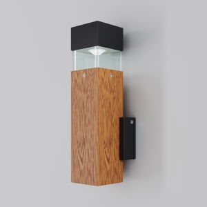 Aplica pentru exterior neagra/maro din metal Quadra Maytoni