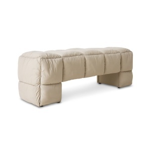 Bancheta crem din bumbac 140 cm Puffy HKliving