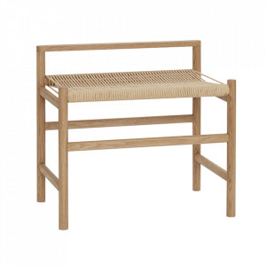 Bancheta maro din lemn 60 cm Heritage Hubsch