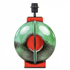 Baza pentru veioza verde/rosie din ceramica 40 cm Lena Versmissen