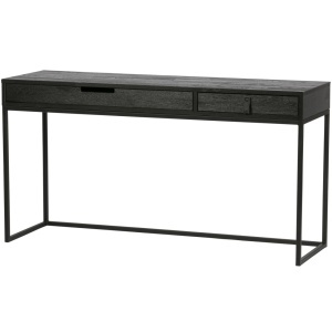 Birou negru din lemn 44x140 cm Silas Woood