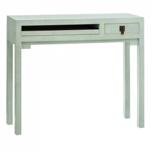 Birou verde din lemn de brad si MDF 30x95 cm Oriental Clear The Home Collection