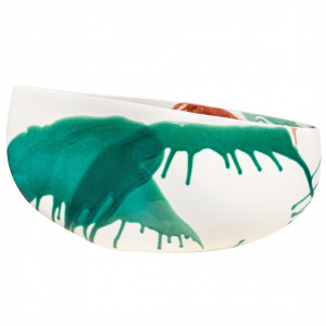 Bol decorativ multicolor din ceramica 28x51 cm Drop Versmissen