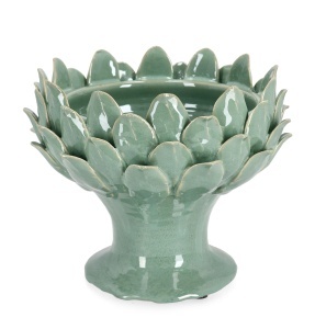 Bol decorativ verde din ceramica 27 cm Esma Bizzotto