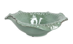 Bol decorativ verde din ceramica 35 cm Esma Bizzotto