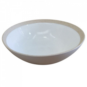 Bol pentru salata alb din ceramica 22 cm Wabi The Home Collection
