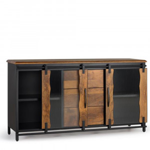 Bufet inferior maro/ negru din lemn 150 cm Zanzibar Giner y Colomer