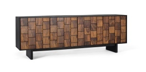 Bufet inferior negru/maro din lemn 212 cm Udaipur Giner y Colomer