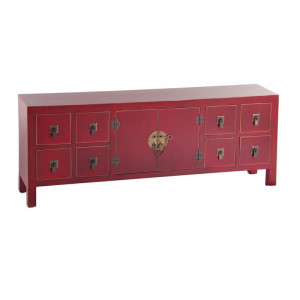 Bufet inferior rosu din MDF 130 cm Matrika Red The Home Collection