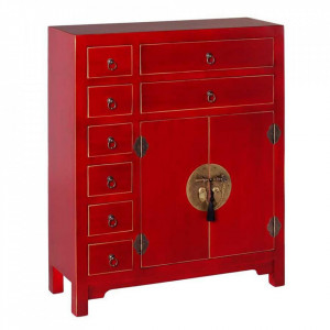 Bufet inferior rosu din MDF 73 cm Matrika Red The Home Collection