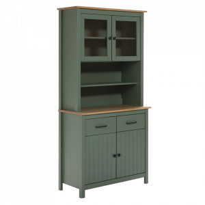 Bufet verde/maro din lemn 180 cm Miranda Quiet Object