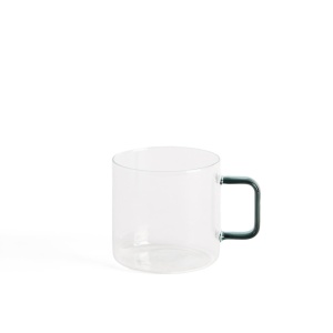 Cana transparenta/verde din sticla 260 ml Micla Kave Home