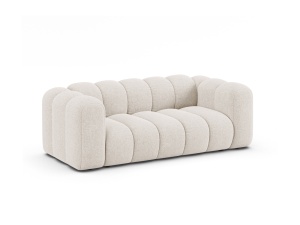 Canapea bej deschis din textil pentru 2 persoane Lupine Chenille Micadoni