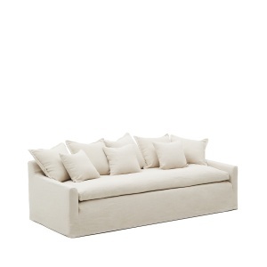 Canapea bej din textil 230 cm Zenira Kave Home