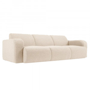Canapea bej din textil pentru 3 persoane Molino Boucle Micadoni
