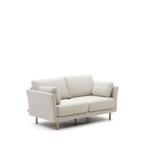 Canapea bej/maro din textil pentru 2 persoane Gilma Kave Home