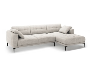 Canapea cu colt bej din textil pentru 3 persoane Bemy Right Structural Micadoni