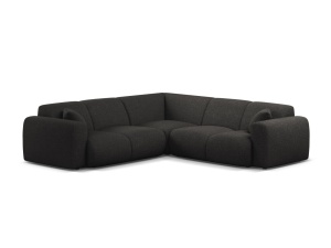 Canapea cu colt gri antracit din textil pentru 5 persoane Molino Eden Micadoni