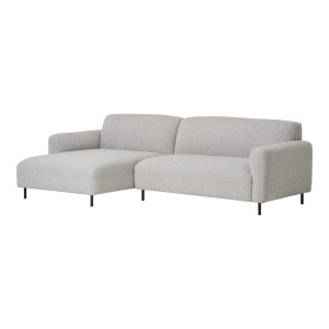 Canapea cu colt gri deschis din textil 265 cm Salvador Boucle Left House Nordic