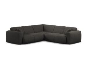 Canapea cu colt gri inchis din textil pentru 5 persoane Molino Eden Micadoni