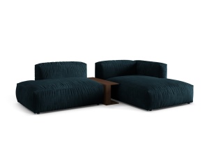 Canapea cu colt modulara albastru inchis din textil pentru 2 persoane Martina Vogue Right Micadoni