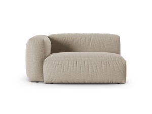 Canapea cu colt modulara bej deschis din textil pentru 1 persoana Martina 160 Left XL Micadoni