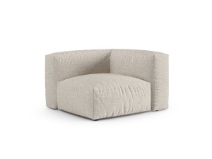 Canapea cu colt modulara bej din textil pentru 1 persoana Martina Monet Boucle 120 Micadoni
