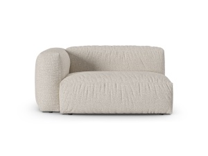 Canapea cu colt modulara bej din textil pentru 1 persoana Martina Boucle 160 Left XL Micadoni