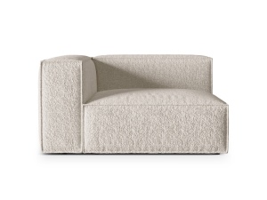 Canapea cu colt modulara bej din textil pentru 1 persoana Nuria 145 Boucle Left Micadoni