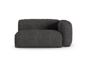 Canapea cu colt modulara gri antracit din textil pentru 1 persoana Martina Boucle 160 Right XL Micadoni