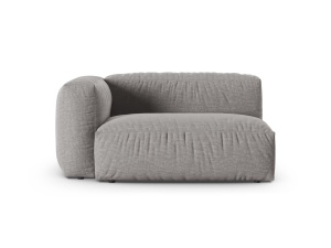 Canapea cu colt modulara gri deschis din textil pentru 1 persoana Martina 160 Left XL Micadoni
