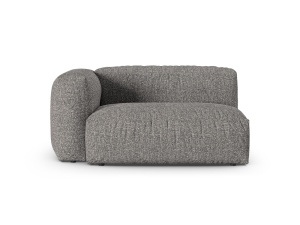 Canapea cu colt modulara gri grafit din textil pentru 1 persoana Martina Boucle 160 Left XL Micadoni