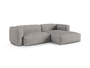 Canapea cu colt modulara gri grafit din textil pentru 2 persoane Martina Monet Boucle Right Micadoni