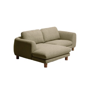 Canapea cu colt verde masliniu din textil pentru 3 persoane Vera Left Lounge Kave Home