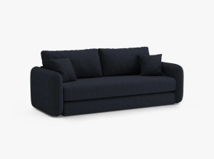 Canapea extensibila albastru royal din textil pentru 3 persoane Dormi Micadoni