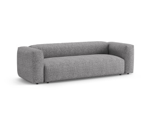 Canapea extensibila gri grafit din textil pentru 3 persoane Martina Boucle Micadoni