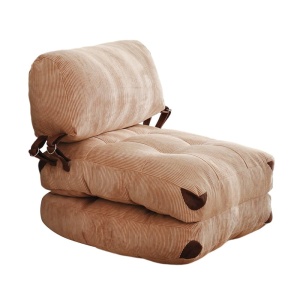 Canapea extensibila maro din catifea pentru 1 persoana Kadife 2 The Home Collection
