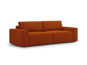 Canapea extensibila maro teracota din textil pentru 3 persoane Jodie Structured Micadoni